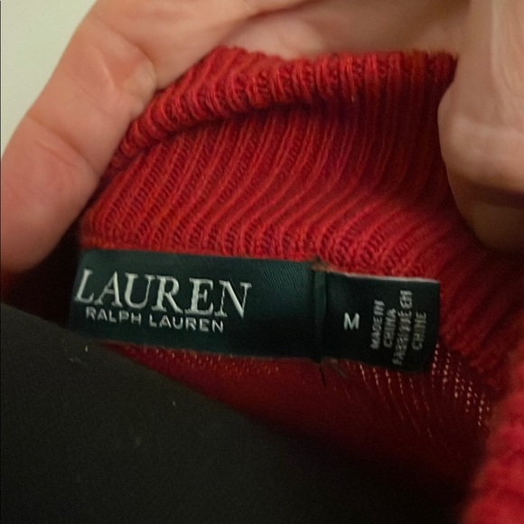 Ralph Lauren Red Cowl Neck Sweater - Picture 5 of 8